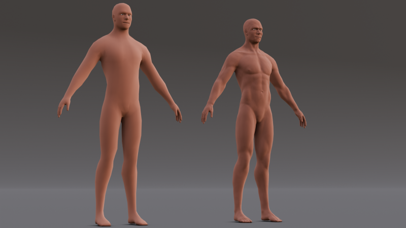 Male Base Pack Modelo 3D .c4d .max .obj .3ds .fbx .stl .blend 