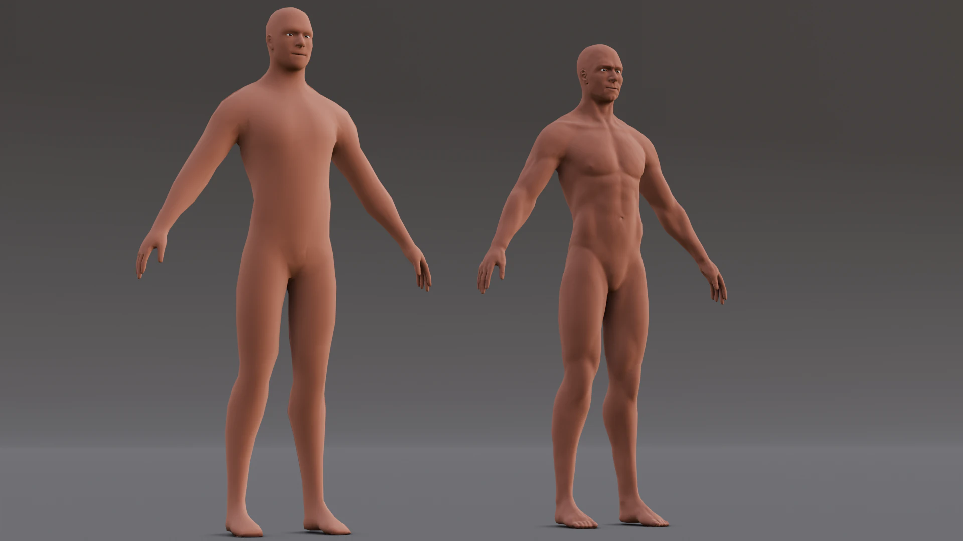 Male Base Pack 3D Model .c4d .max .obj .3ds .fbx .stl .blend 