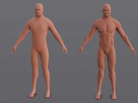 Male Base Pack 3D Model