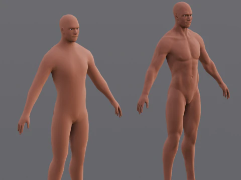 Male Base Pack 3D Model