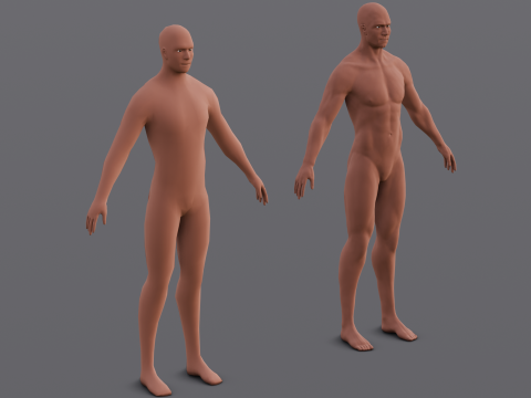 Male Base Pack Modelo 3D