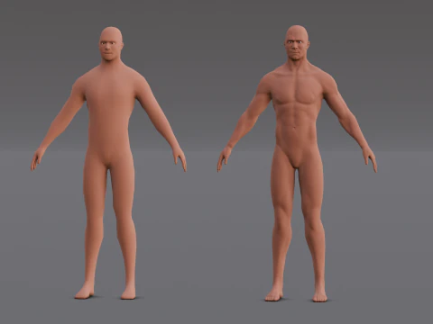 Male Base Pack 3D Model