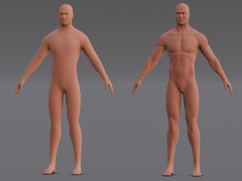 Male Base Pack Modelo 3D