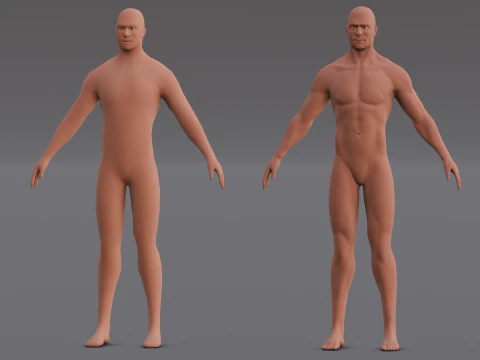 Male Base Pack 3D Model