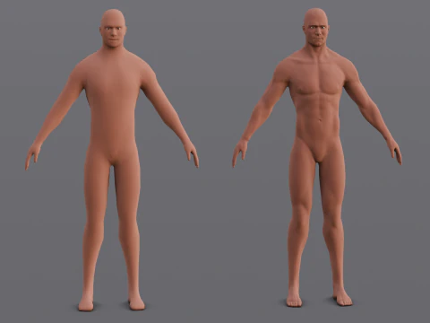 Male Base Pack 3D Model