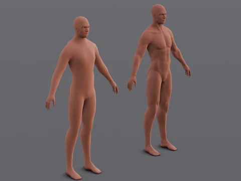 Male Base Pack 3D Model