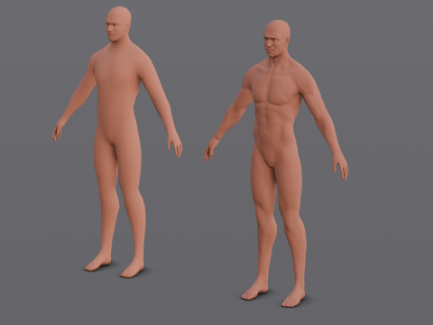 Male Base Pack Modelo 3D