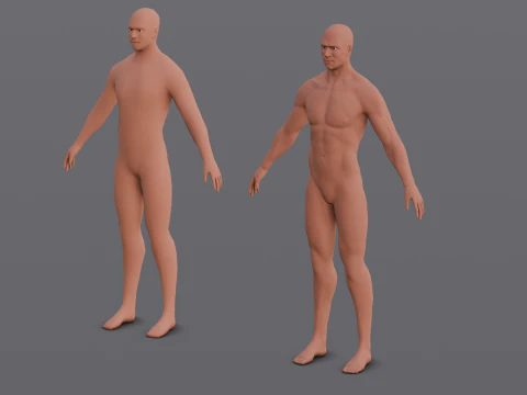 Male Base Pack 3D Model