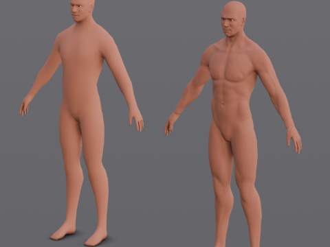 Male Base Pack Modelo 3D