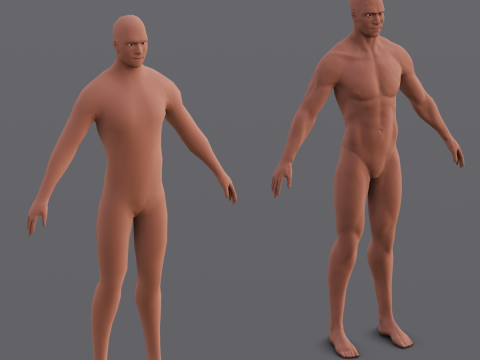Male Base Pack Modelo 3D