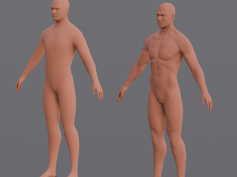 Male Base Pack Modelo 3D