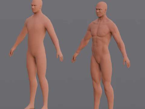 Male Base Pack 3D Model