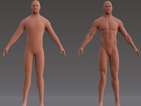 Male Base Pack Modelo 3D