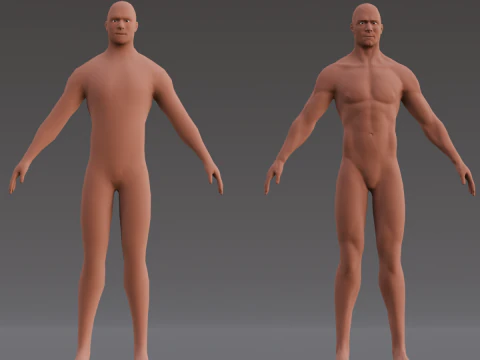 Male Base Pack 3D Model