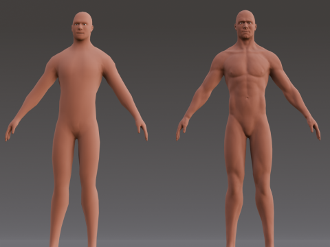 Male Base Pack Modelo 3D