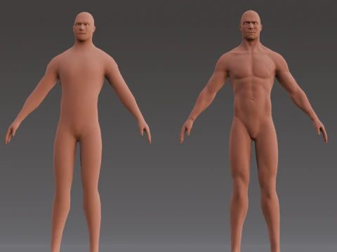 Male Base Pack 3D Model