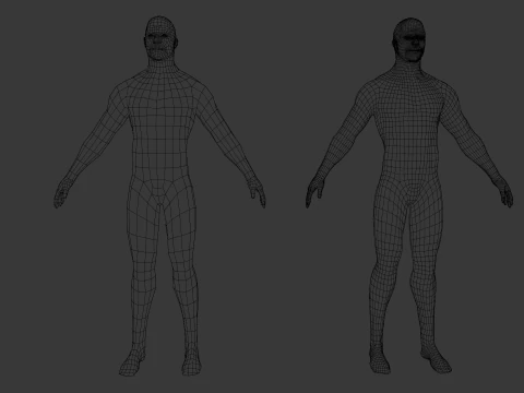 Male Base Pack 3D Model