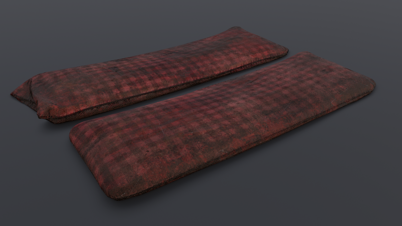 Old Bed 3D Model .c4d .max .obj .3ds .fbx .stl .blend 