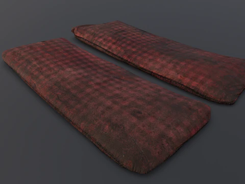 Tempat Tidur Tua Model 3D