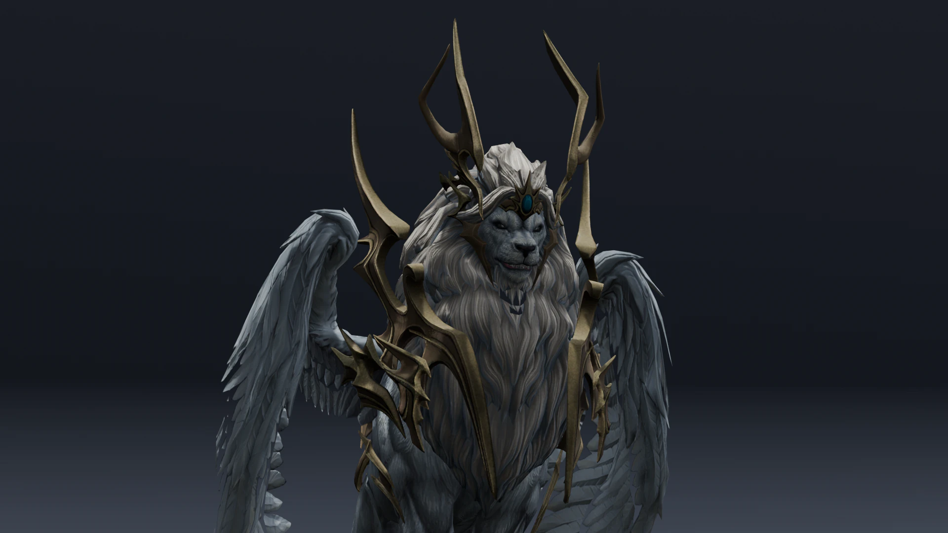 Seraphic Roar beast Animated Rigged 3D Model .c4d .max .obj .3ds .fbx .stl .blend 
