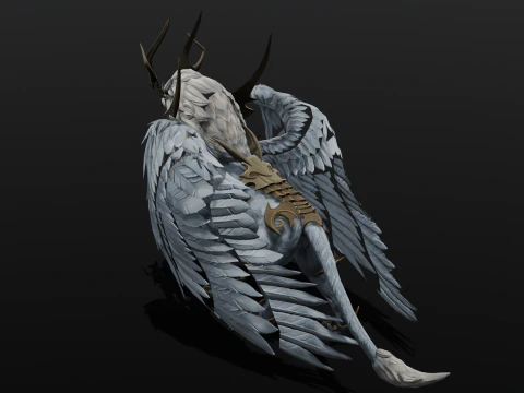 Seraphic Roar beast Animated Rigged 3D Model