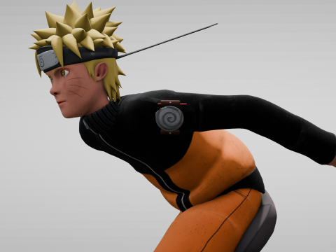 Naruto Animated Rigged Modèle 3D