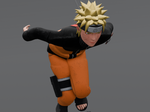 Naruto Animated Rigged Modèle 3D