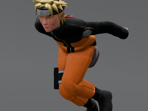 Naruto Animated Rigged Modèle 3D