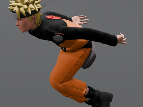 Naruto Animated Rigged Modèle 3D