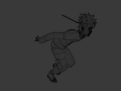 Naruto Animated Rigged Modèle 3D