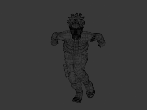 Naruto Animated Rigged Modèle 3D