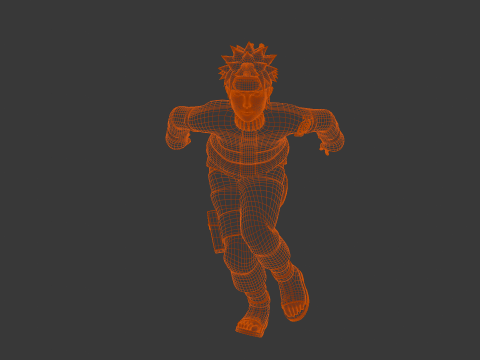 Naruto Animated Rigged Modèle 3D