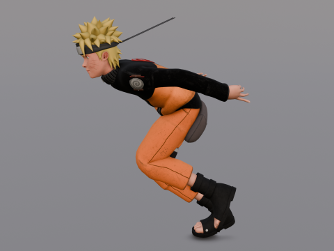 Naruto Animated Rigged Modèle 3D
