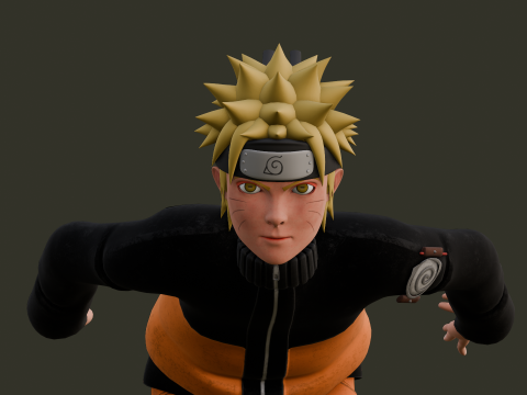 Naruto Animated Rigged Modèle 3D