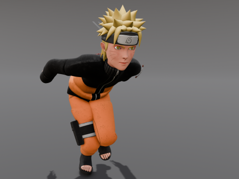 Naruto Animated Rigged Modèle 3D