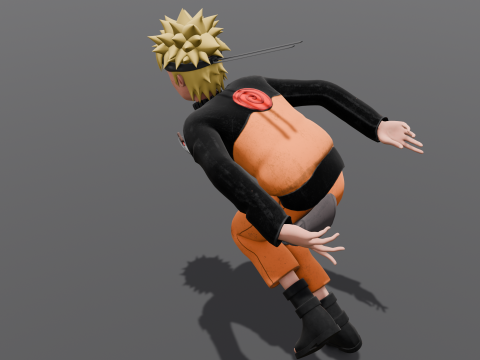 Naruto Animated Rigged Modèle 3D