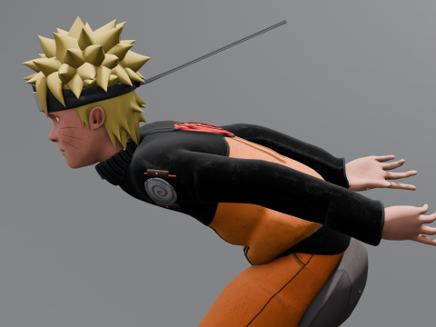 Naruto Animated Rigged Modèle 3D