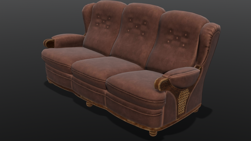 Sofa 3D 模型 .c4d .max .obj .3ds .fbx .stl .blend 