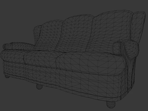 Sof&aacute; Modelo 3D