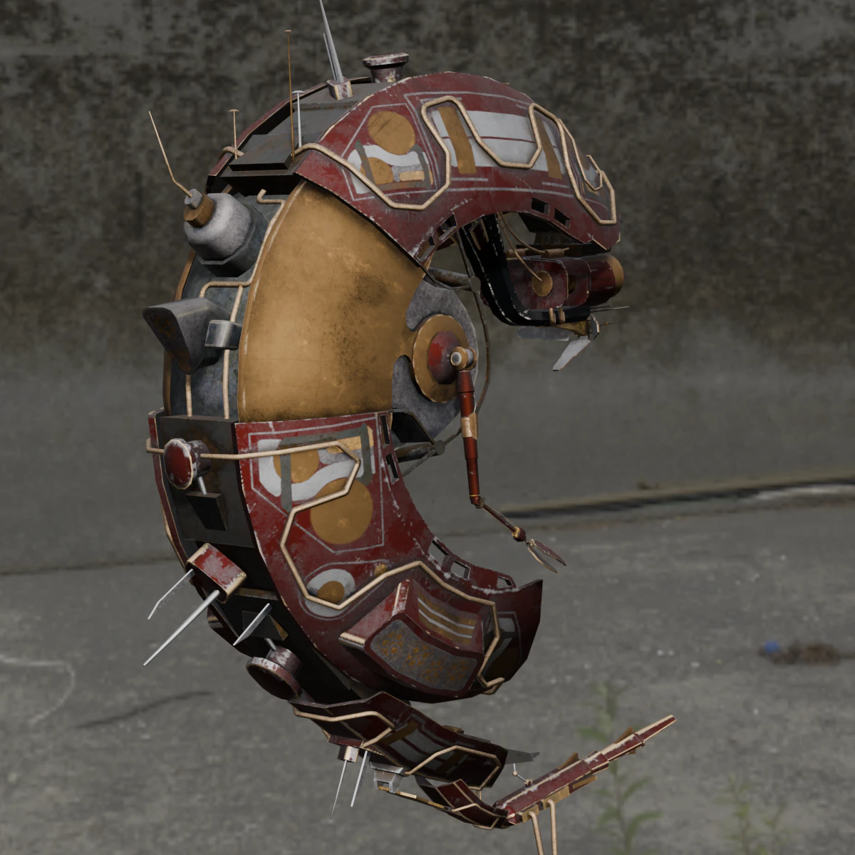Sci-Fi Animated Shrimp 3D Model .c4d .max .obj .3ds .fbx .stl .blend 