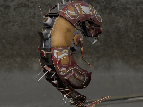 Sci-Fi Animated Shrimp 3D Model