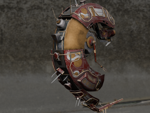 Sci-Fi Animated Shrimp Modelo 3D