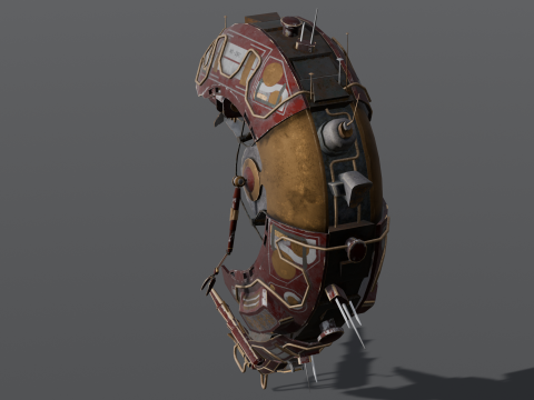 Sci-Fi Animated Shrimp Modelo 3D