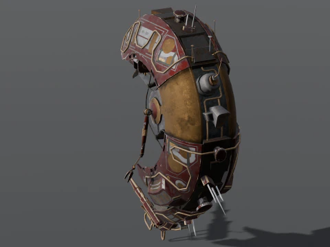 Sci-Fi Animated Shrimp 3D Model