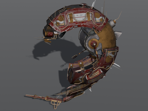 Sci-Fi Animated Shrimp Modelo 3D