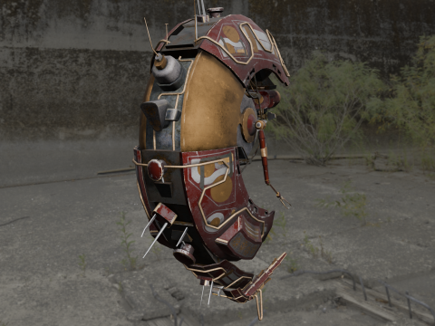 Sci-Fi Animated Shrimp Modelo 3D