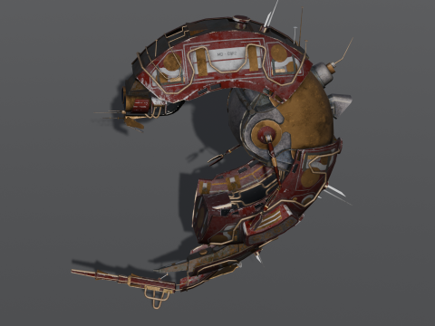 Sci-Fi Animated Shrimp Modelo 3D