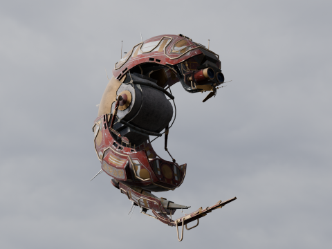 Sci-Fi Animated Shrimp Modelo 3D