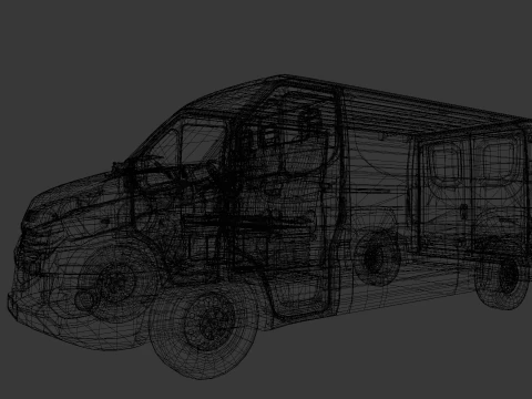 Animated Van 3D Model