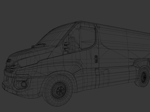 Animated Van 3D Model